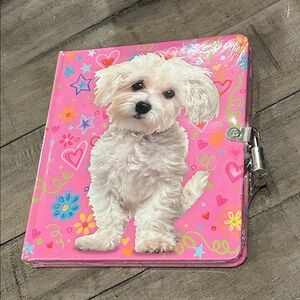 Puppy Love Diary/Journal Book For Kids With Lock And Keys Hardcover Bichon Cover